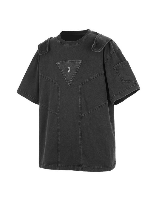 T-Shirt w stylu Wasteland z Efektem Sprania