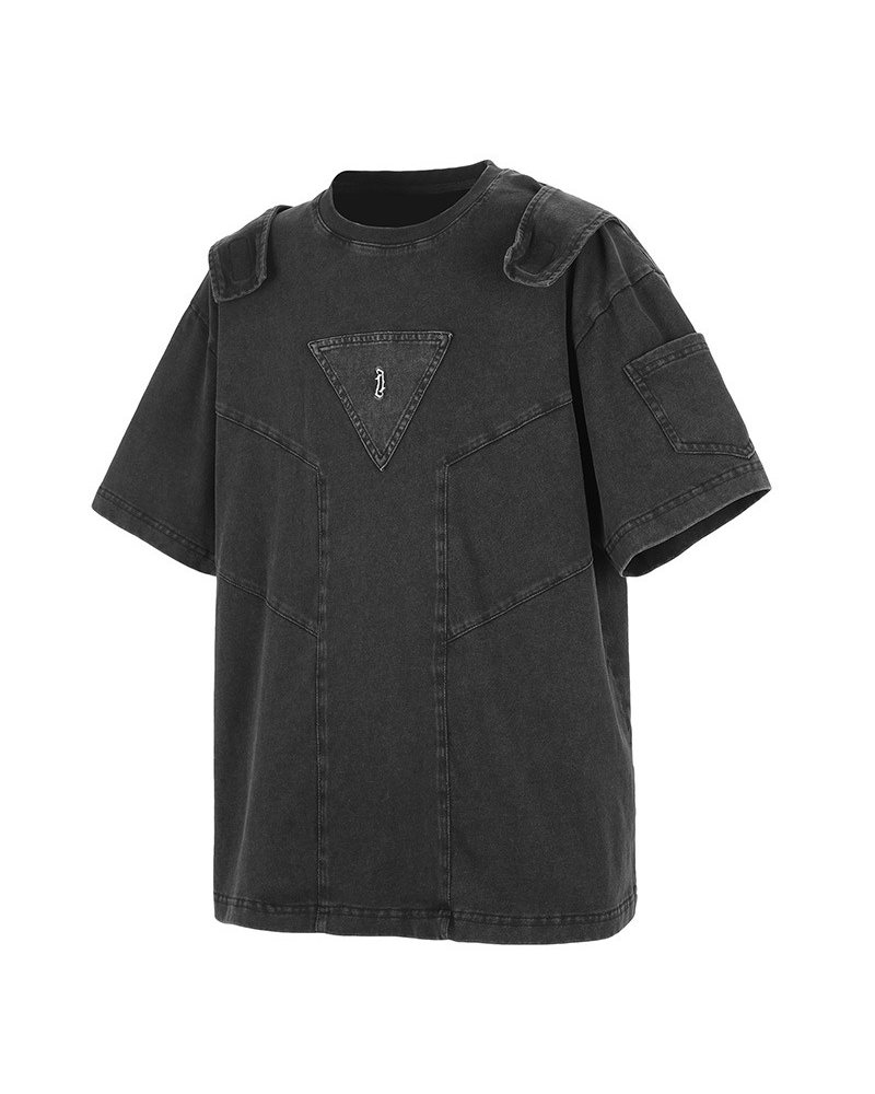 T-Shirt w stylu Wasteland z Efektem Sprania